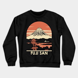 Mount Fuji woodblock print Crewneck Sweatshirt